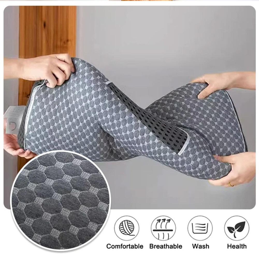 Breathable Neck Protection Pillow Knitted Cotton Orthopedic Sleep Pillow  Home Bedroom Bedding