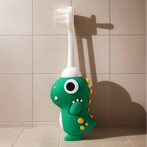 Soft Toddler Toothbrush, Dinosaur Kids Toothbrush, Soft Bristle Toddler Training Toothbrush with Child-Sized Brush Head, Soft Bristle Kids Toothbrush,