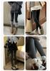 Striped Women's Compression Pantyhose - Autumn/Winter Butt Lifting, Thick Fleece Lined, Warm Plus Size Base Layer.