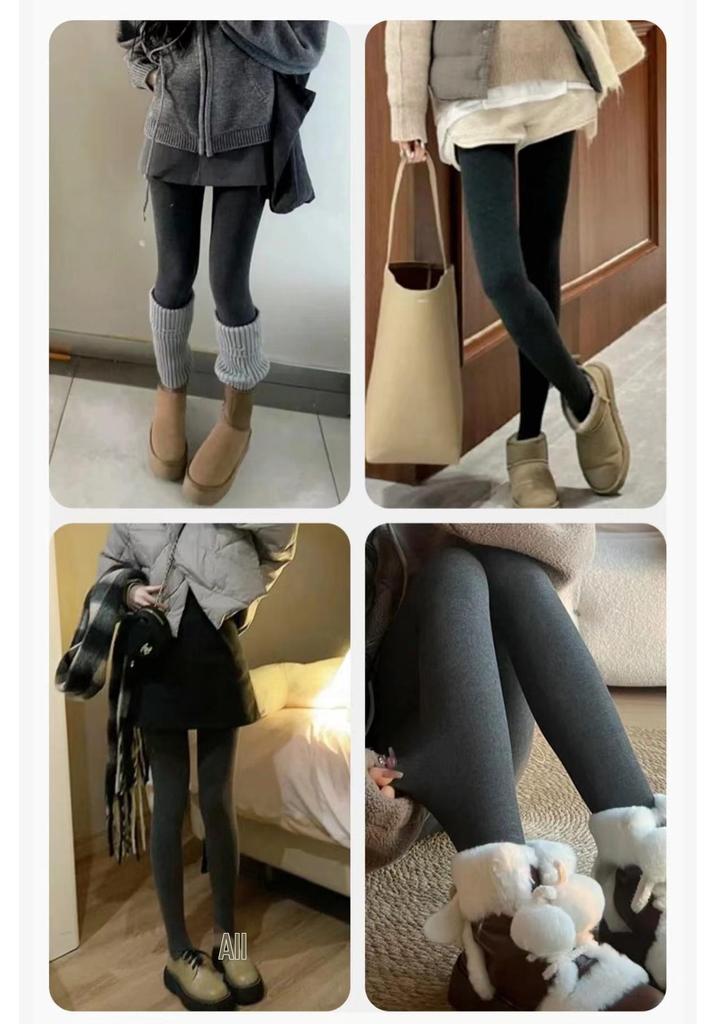 Striped Women's Compression Pantyhose - Autumn/Winter Butt Lifting, Thick Fleece Lined, Warm Plus Size Base Layer.
