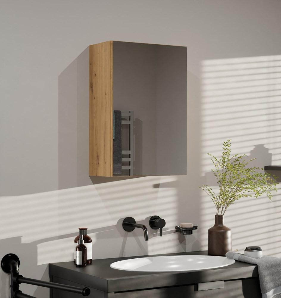 Pola Bathroom Cabinet 1 Door Artisan Mirror