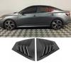 For Nissan Sentra / Sylphy    Car Rear Louver Window Side Shutter Cover Trim Sticker Vent Scoop ABS Carbon Fiber