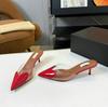 Fashion 2025 Fairy Style Summer Sexy And Versatile Transparent Half-Slipper Women'S Pointed-Toe Thin-Heeled High-Heeled Sandals Slipper