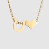St. Delan DIY 3D Heart Necklace: Personalized Non-Fading Clavicle Chain