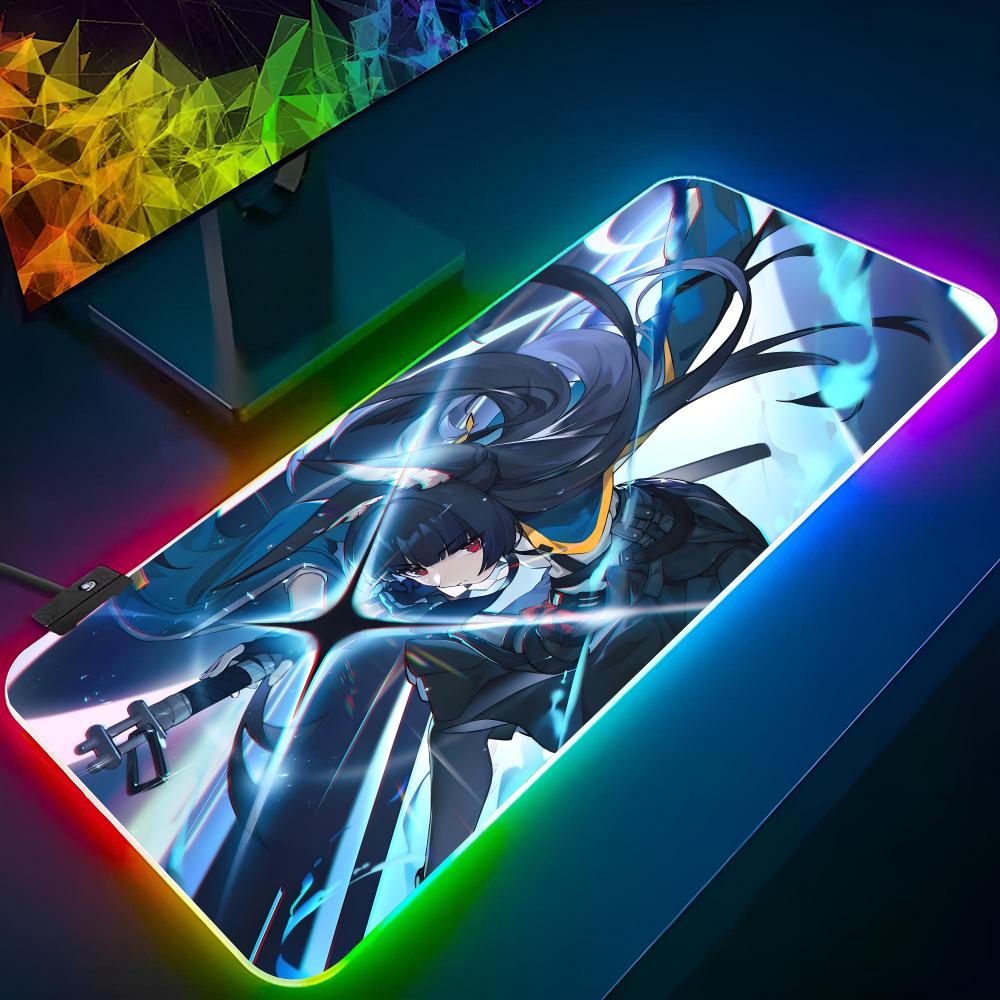 Zenless Zone Zero Mouse Pad Gaming Rgb Mousepad Backlit Animal Keyboard Gamer Girl Xxl Laptop Mat Table Pads Deskpad