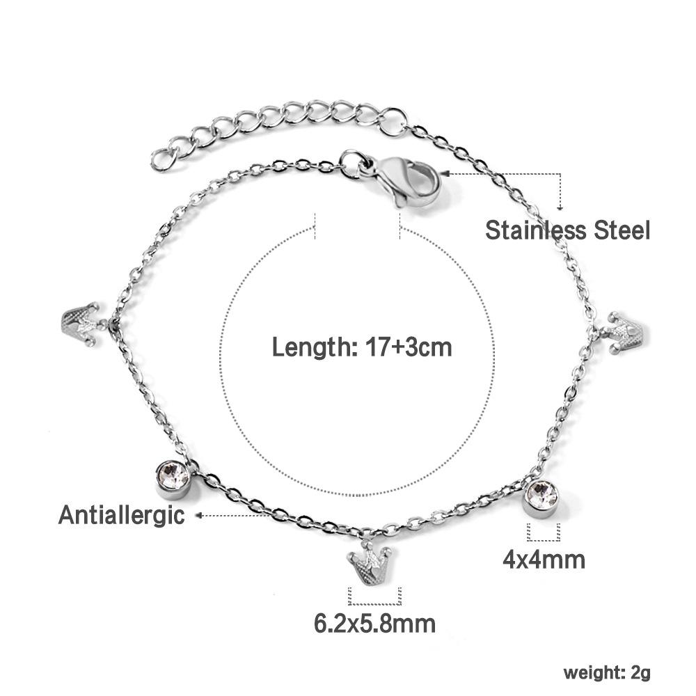 Bracelet Cute Sweet Butterfly Dragonfly Pendant with White Diamond Bracelet Stainless Steel Jewelry