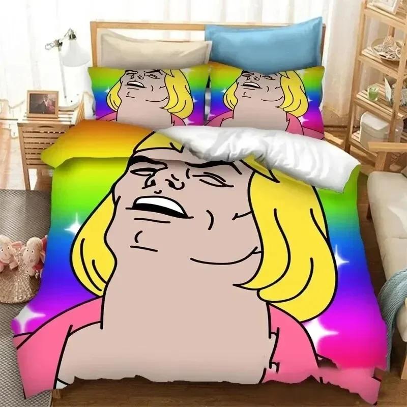 3D-Druck He-Man und Die Masters of the Universe Bequeme Bettdecke Bettbezug Kissenbezug Bettwäsche-Set Dekoration Heimtextilien