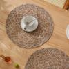 Japanese-style simple SHEIN explosive jute woven placemat natural round bowl mat table mat heat insulation