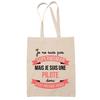 Tote Bag - PLANETEE - Superwoman Pilot - Cotton - Beige - Printed In France