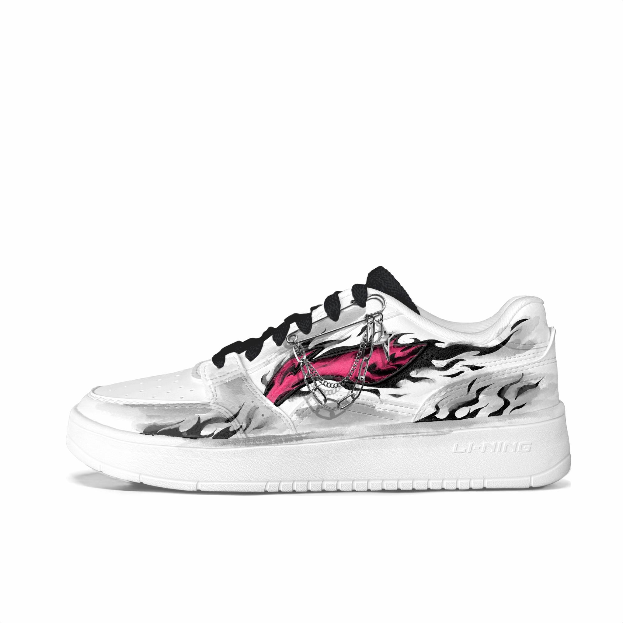 Li Ning Sycee Устойчивые к истиранию Нескользящие Устойчивые к истиранию Нескользящие Низкие Скейтбордические кроссовки Мужские AGCT339-6(Команда613-) 41.5