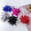 Elegant 18-20cm Large Feather Flower Feather Handmade Artificial Flower Brooch DIY Flower Lapel Pins Wedding