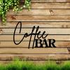 Vintage Metal Coffee Sign with Elegant Typography, Farmhouse Decor, Cafe Wall Art, Gift for Coffee Lovers