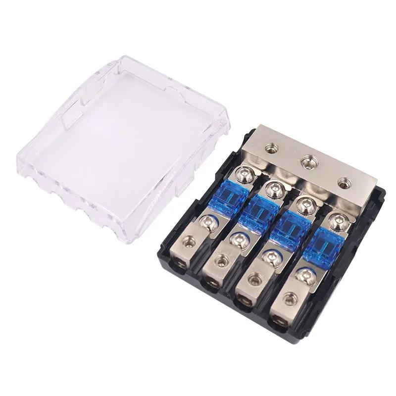 Zinc Alloy Nickel Plating Mini Fuse Holder Stereo Audio AFS Fuse Holder Power Distribution Block Fuse Box Car Audio Modification