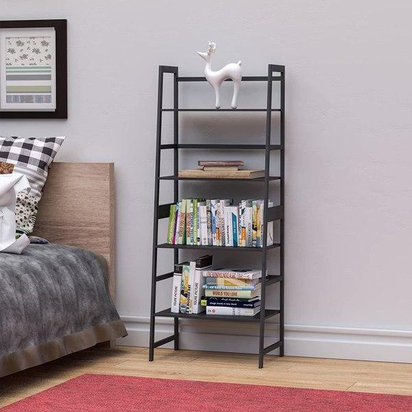 Book Shelf,Ladder Bookcase,4 Tier Tall Book Case for Bedroom,Living Room and Office
