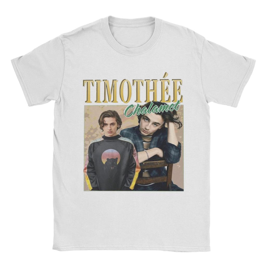 Timothee Chalamet Actor TShirts Unisex Crazy Cotton Tees Crewneck Short Sleeve T Shirt Plus Size Clothing