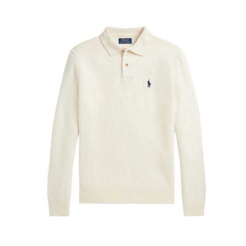 

Polo Ralph Lauren Однотонный вязаный свитер с длинным рукавом Мужской свитер Кремовый MNPOSWE16822070-101 XXL