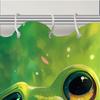 1Pc Cute Frog Shower Curtain, Spring Modern Style Bathroom Decoration, Gift For Friends, Bathroom Accessory Sets