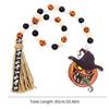Halloween Wood Bead Garland Farmhouse Rustic Wood Beads Prayer Beads