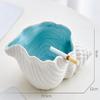 Starfish Seashell Ceramic Jewelry and Storage Tray with Marine Ornament Design