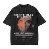 Washed T Shirt Silent Hill Emblem The Halo Of The Sun Tshirt Oversize Pc Videogames Survival Horror 100 Cotton Printed Tees