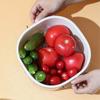 Vegetable Basin 2 Layer Multifunctional Plastic Fruit Wash Drain Basket Kitchen Tool L
