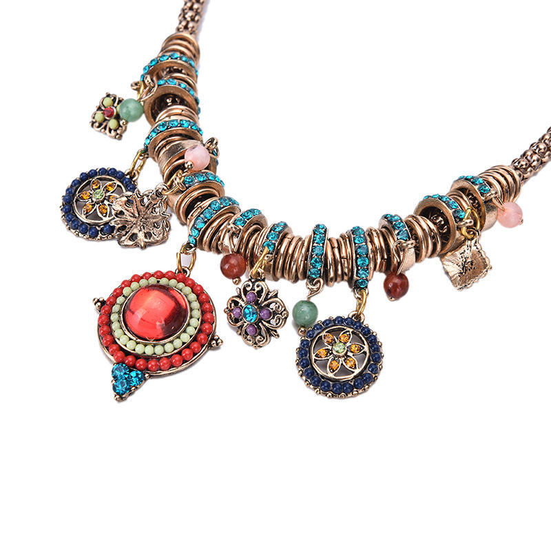 Gypsy Ethnic Tribal Turkish Boho Chain Bid Necklace Tassel Pendant Fringe