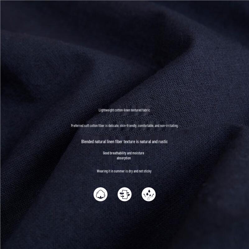 Giordano Women's Cotton Linen Blend Pleated Casual Pants