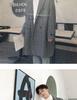Men's Trendy Double-Breasted Plaid Wool Coat - Autumn/Winter Korean Style, Large Size Hong Kong Fashion