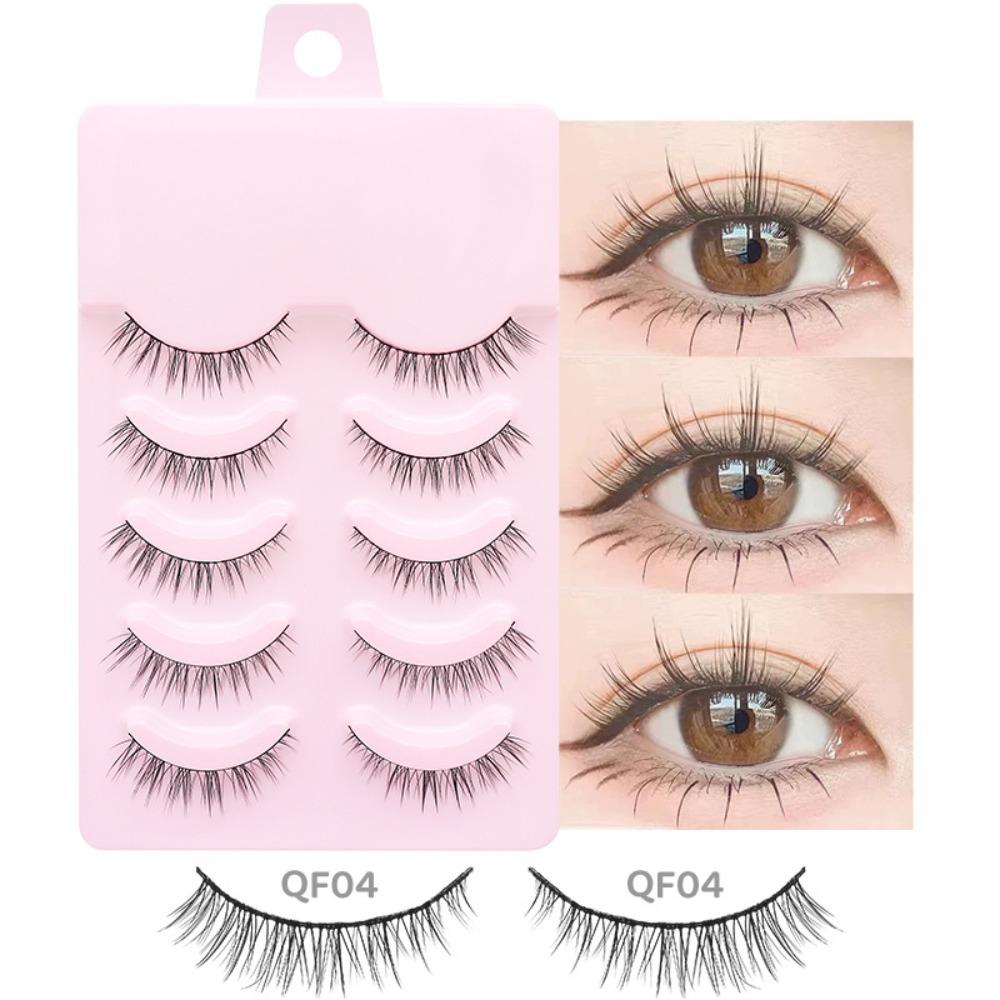 5 Pairs Faux Mink Lashes Multiple Styles 3D False Eyelashes Popular Manga Lashes  Wome