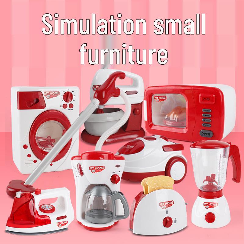 Children's Educational Play Kitchen Set with Electric Appliances and Tableware