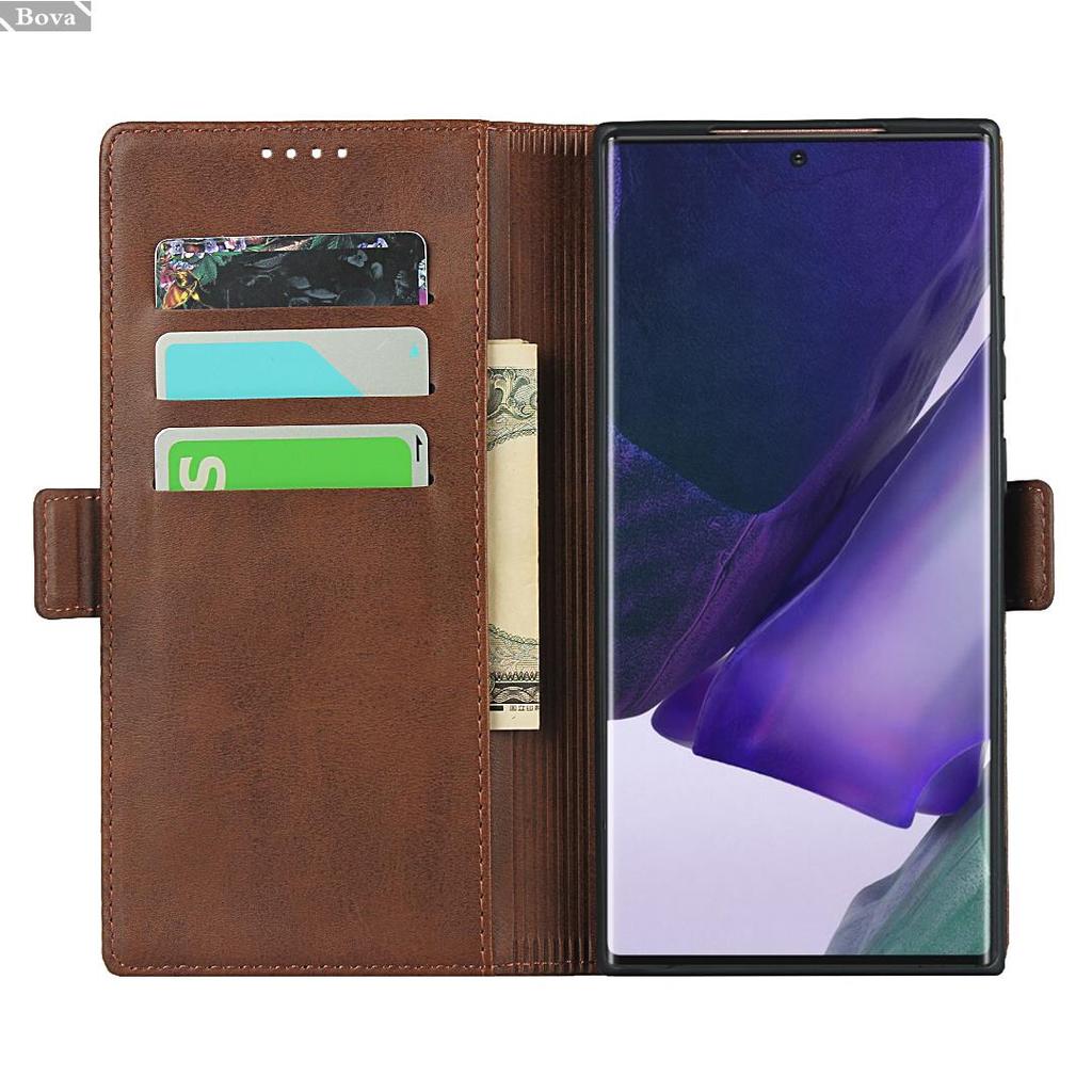 Premium Lederhülle für Samsung Galaxy Note 8 9 10+ 20 Ultra 5G Holster Magnetknopf Brieftaschenhülle Fundas Coque