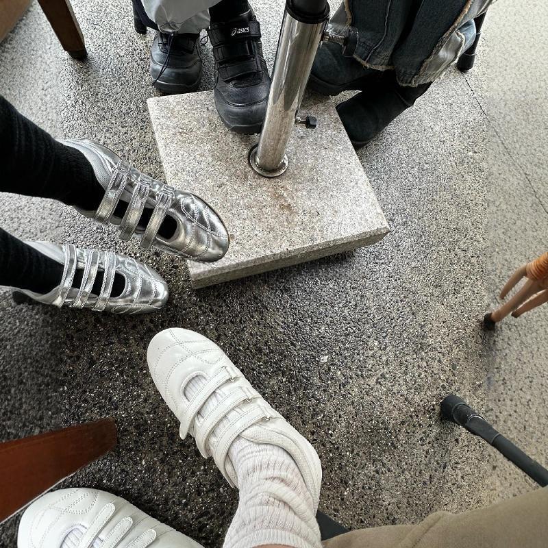 Processing and Customization~ Mary Jane Soft-soled Women's Flat-soled Velcro Casual Sports Shoes Versatile Bowling Shoes Ballet Shoes