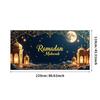 Bannière Ramadan Moubarak Lanterne Festival Islamique Toile de Fond Lune pour Décoration Aïd Accessoires Photo Fournitures de Fête Événement Ramadan
