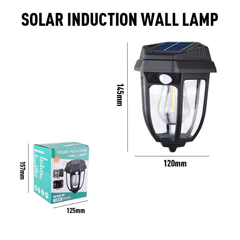 

Solar Garden Lamp With Vintage Tungsten Bulb For Outdoor Wall Lighting Decor 1LED