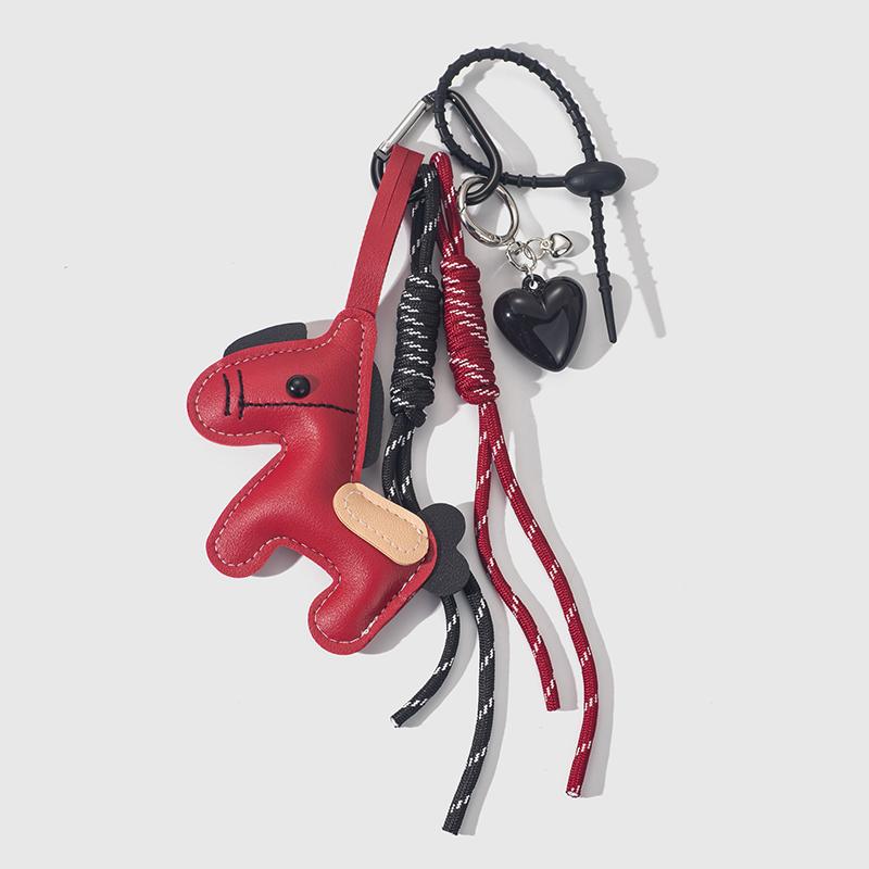 

Искусственная кожа Милый Маленький Конь Мини-Рюкзак Подвесная Сумка-Кошелек Подвески для Сумок Аксессуары one size красный