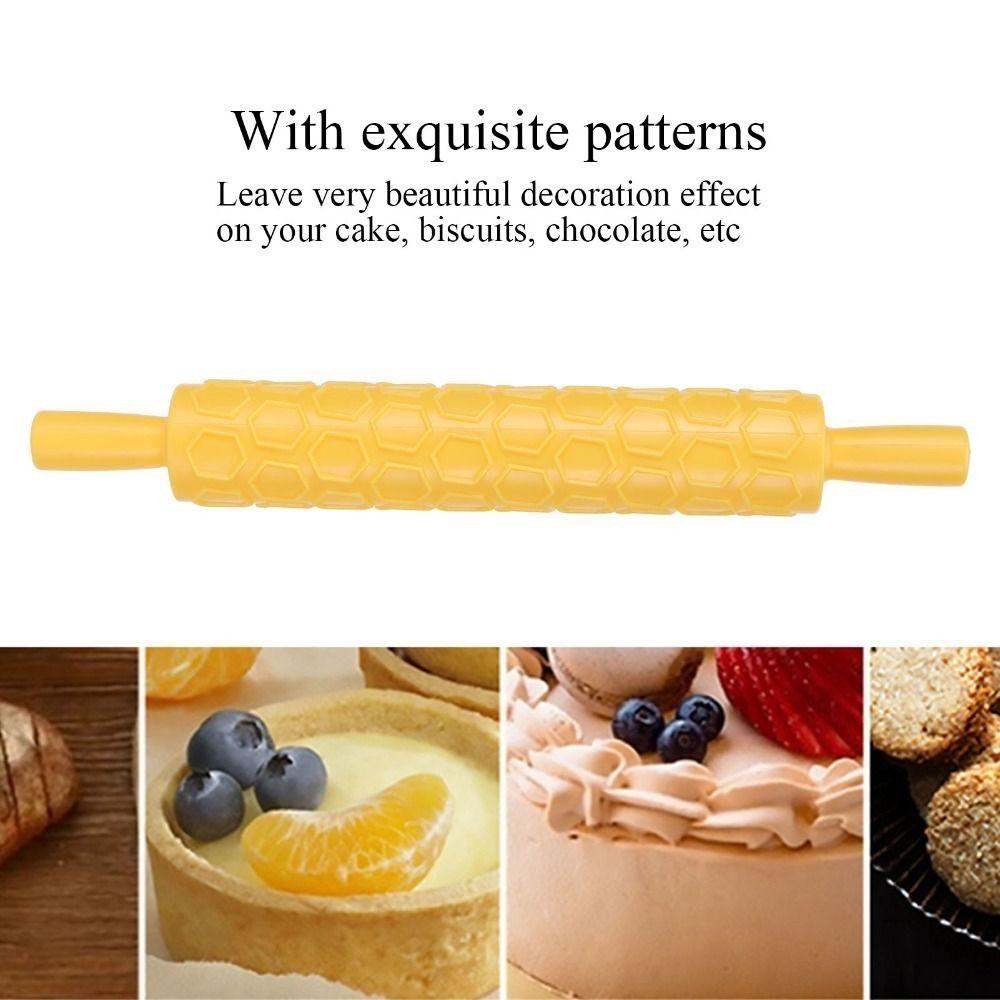 Heart, Butterfly Honeycomb Fondant Rolling Pin PP Cake Rolling Pin  Cookies Biscuits Pastry