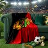 Chicago Hockey Throws Blanket Flannel Blankets Plush for Couch Bed Gifts for Men Women Travel picnic blanket Christmas fan gifts