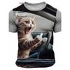 Men's 3D Print T-Shirt with 3D Design, Round Neck, Short Sleeve, Loose Fit, Plus Size, Summer Men's Wear