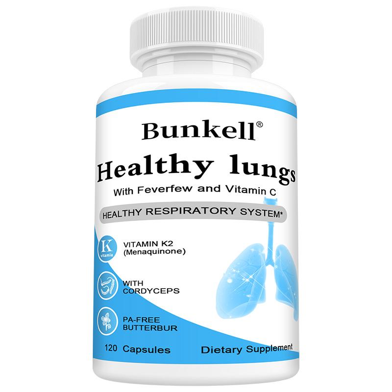 Bunkell Healthy Lungs Dietary Supplement, Citrus Bioflavonoids 50% Complex, 120 Capsules