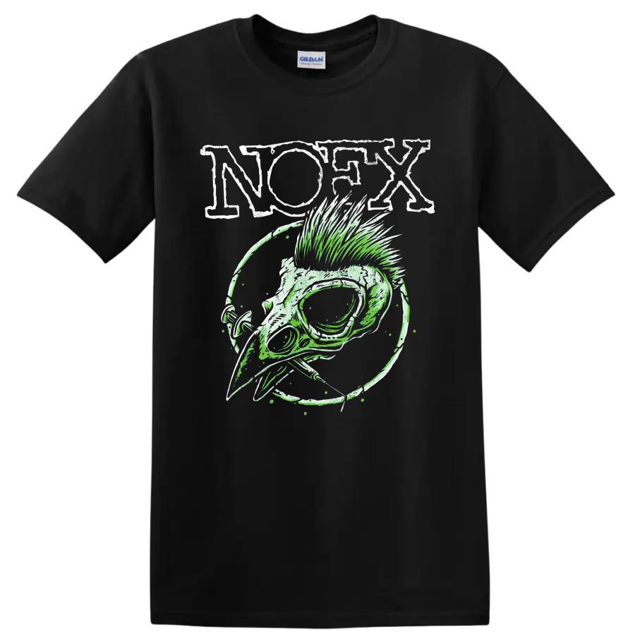 NOFX Punk Rock Skull T Shirt Green Graphic Music Band Tee Alternative Wear Gift