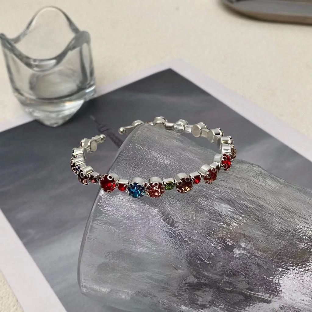 Zircon Elegant Crystal Bracelet For Women Geometric Design Fashionable Jewelry Summer