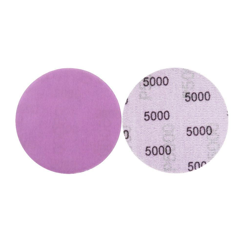 3" 75 mm lila selbstklebendes Flock-Schleifpapier zum Polieren von Autolack