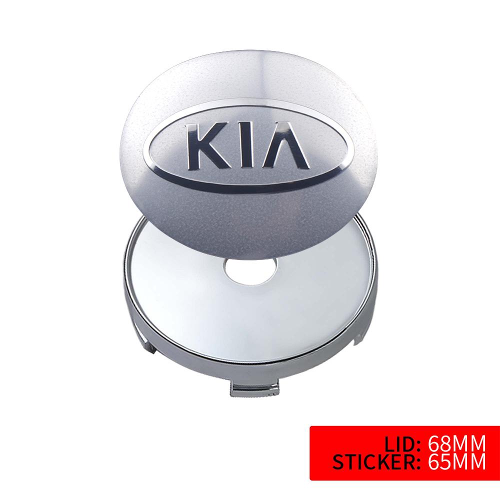 4 ks 56/60/65/68MM Pro KIA Rio Ceed Sportage Cerato Soul Sorento Picanto Optima Krytky středových kol auta Samolepka na kryt kola