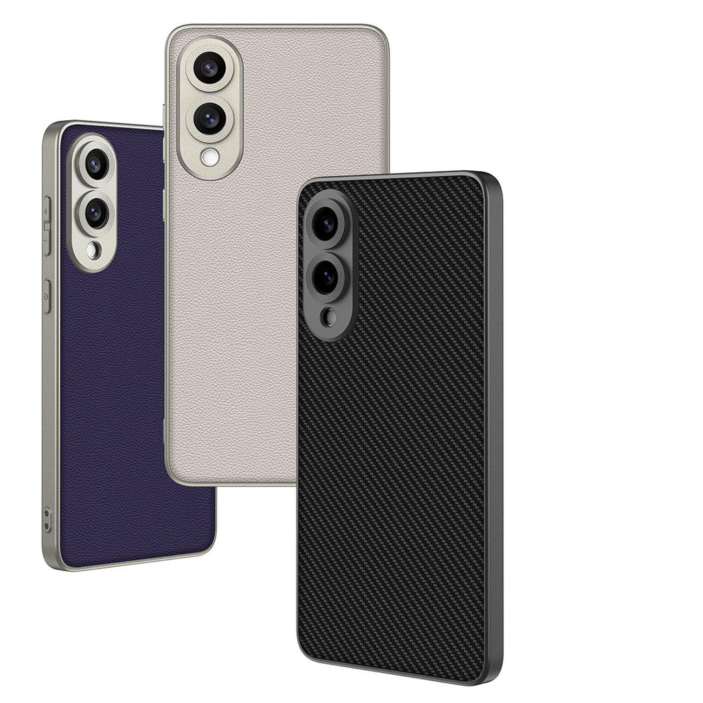 Samsung S25edge Mobile Phone Case Lattice Leather Anti Fall Ultra Thin Leather Case S25EDGE Fine Hole Protective Case