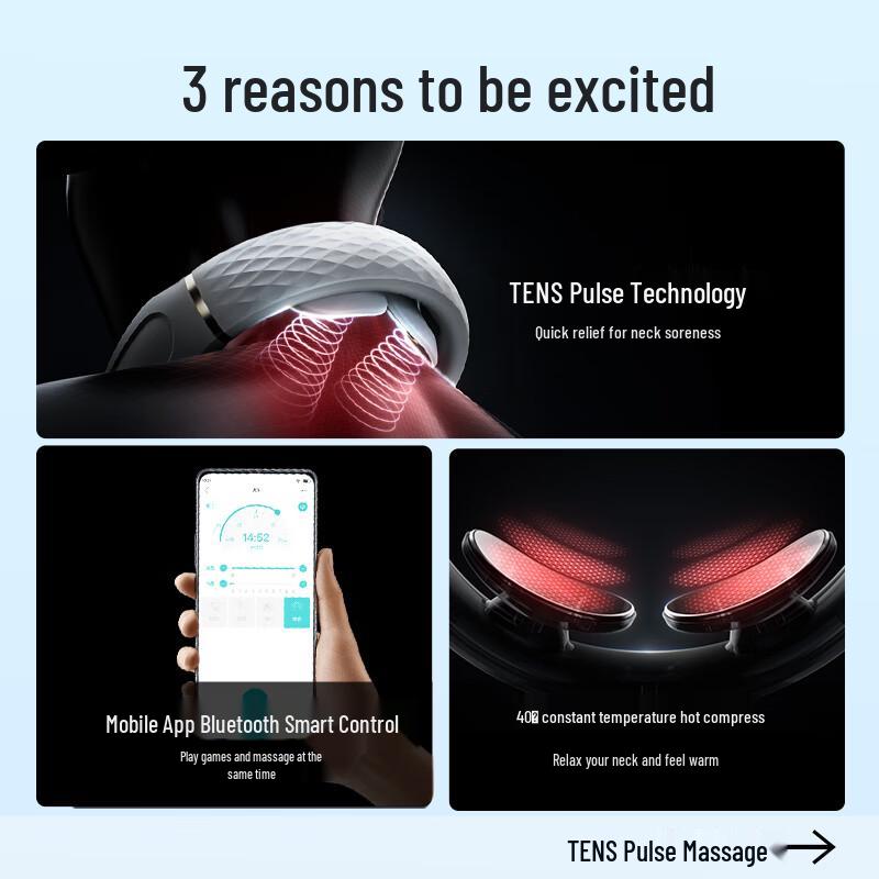 SKG K3 Electric Pulse Neck Massager with Heat