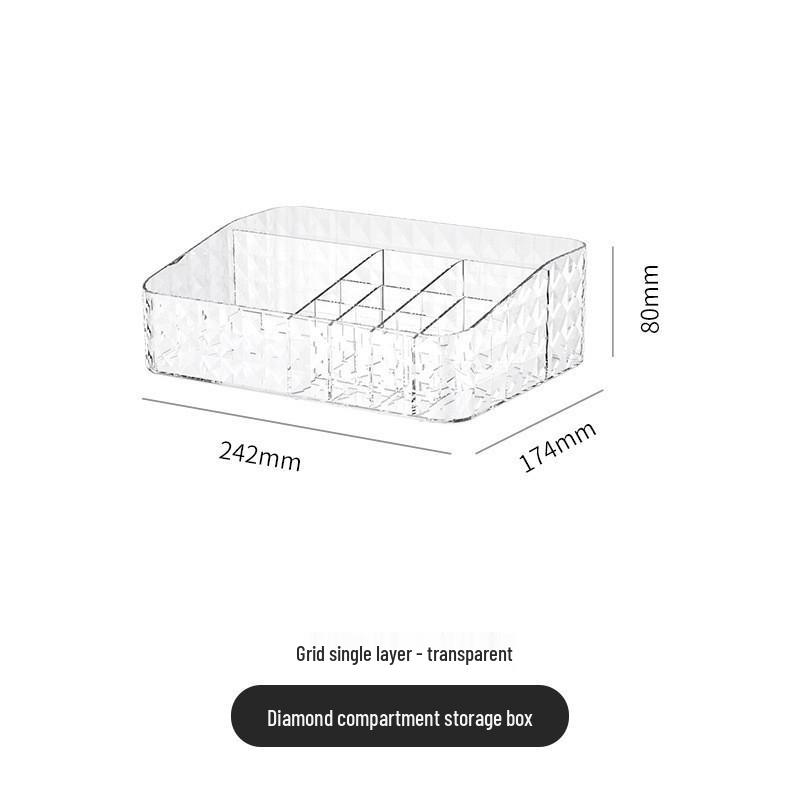 

Штабелируемый настольный органайзер для косметики и украшений с пыленепроницаемыми ящиками 1 Layer