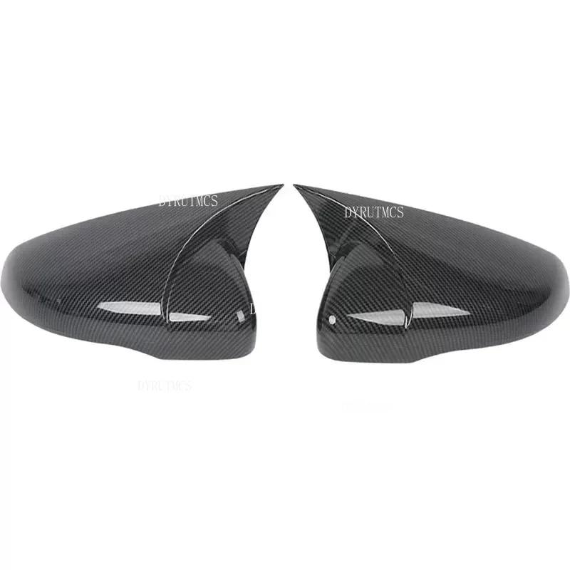 Car Rearview Side Mirror Cover Fit For Volkswagen Virtus 2024 2025 Wing Cap Rear View Case Trim Carbon Fiber