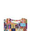 Lebhaftes Patchwork-Damen-T-Shirt - Boho Gemustertes Grafikdesign, Buntes Ethnisches Print-Design für Lässige Alltagsmode