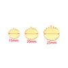 10pcs15/20/25mm Metal Round Cabochon Base Tray Bezels Blank Setting Supplies For Jewelry Making Findings DIY Bracelet Pendant