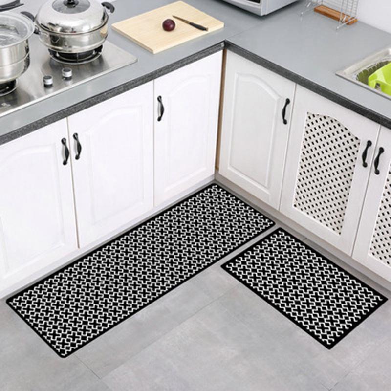 Fashionable Textile Kitchen Mat Anti -Slip Kitchen Rugs Balcony Bathroom Printed Carpet Home Floor Mat Doormat Bath Carpet